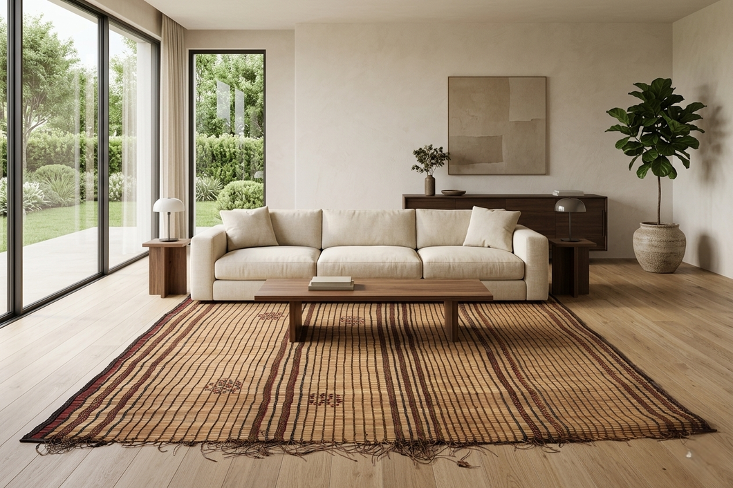 Authentic Tuareg Rug - 5.5 x 8.5 Feet | Handwoven Artisan Design