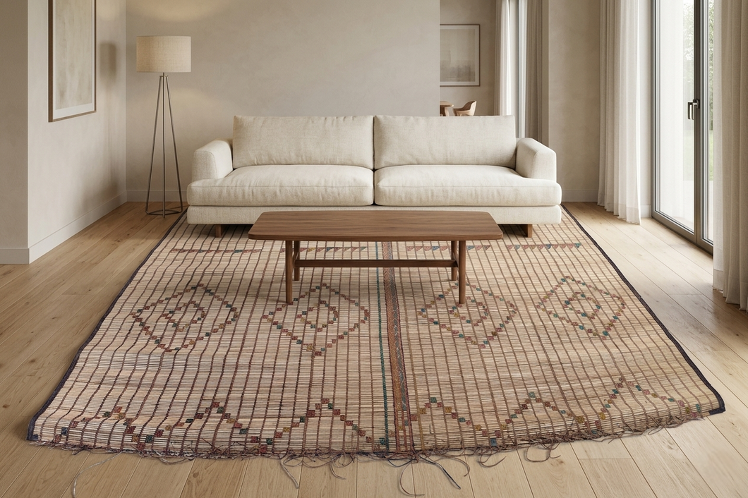 Tuareg Rug 6.3x10.9 ft | Handwoven African Mat