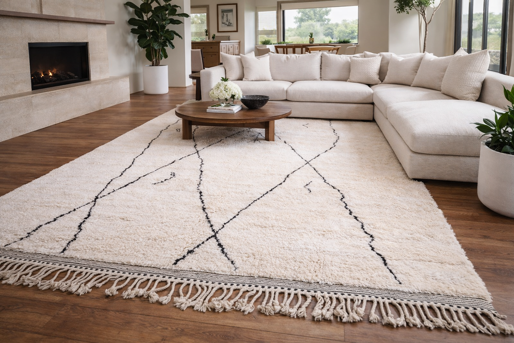 Custom Berber Carpet - Handmade All Wool Moroccan Rug