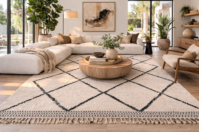 Handmade Beni Ourain Rug - Custom Berber Wool Carpet | Timeless Elegance