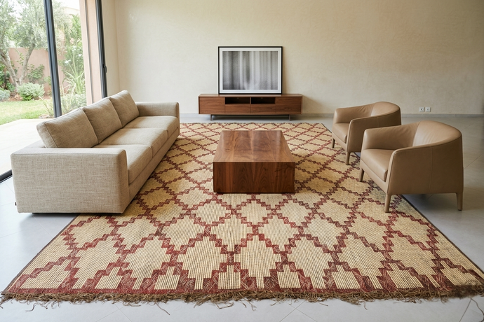 Tuareg Rug - Handwoven 8.4x15.1 ft | Vibrant Tribal Diamond Design