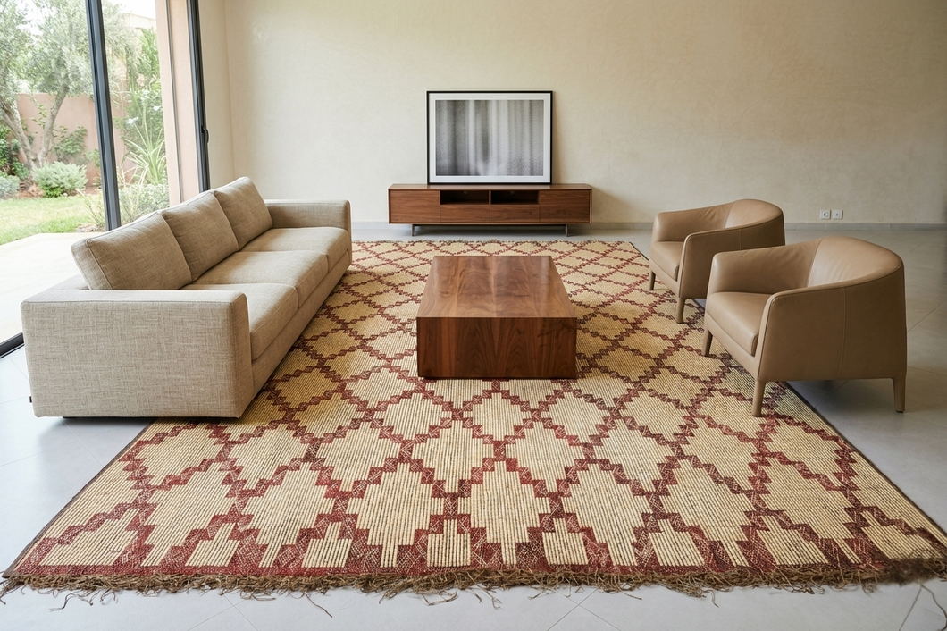 Tuareg Rug - Handwoven 8.4x15.1 ft | Vibrant Tribal Diamond Design