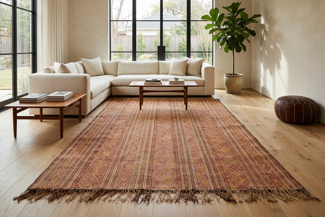 Handwoven African Tuareg Rug - 6.5x10.1 Ft | Cultural Elegance