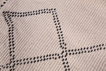 Woven Beni Ourain Rug - Beige And Black Moroccan Rug - Custom rug