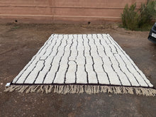 Abstract White Moroccan rug - Beni ourain rug  - Custom size rug - Handmade rug