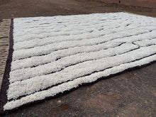 Abstract White Moroccan rug - Beni ourain rug  - Custom size rug - Handmade rug