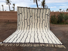 Abstract White Moroccan rug - Beni ourain rug  - Custom size rug - Handmade rug