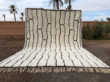 Abstract White Moroccan rug - Beni ourain rug  - Custom size rug - Handmade rug