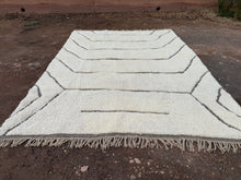 White Moroccan rug - Beni ourain rug Wool - Custom size rug