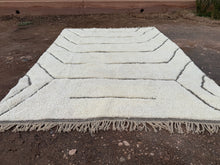 White Moroccan rug - Beni ourain rug Wool - Custom size rug