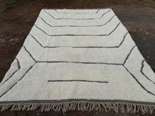 White Moroccan rug - Beni ourain rug Wool - Custom size rug