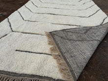 White Moroccan rug - Beni ourain rug Wool - Custom size rug