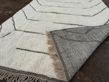 White Moroccan rug - Beni ourain rug Wool - Custom size rug