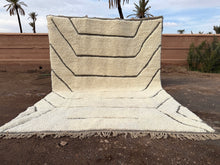 White Moroccan rug - Beni ourain rug Wool - Custom size rug