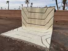 White Moroccan rug - Beni ourain rug Wool - Custom size rug