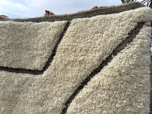 White Moroccan rug - Beni ourain rug Wool - Custom size rug