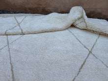 Custom beni ourain rug - Cream with subtle diamond lines