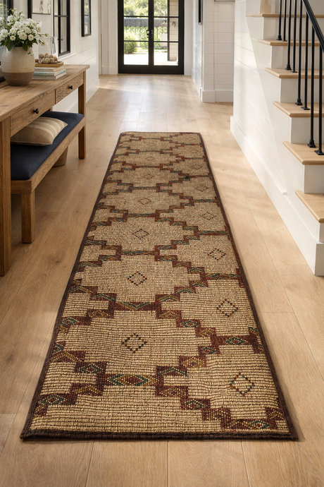 Tuareg Reed Runner - Handwoven Tribal Rug 2.5 x 8.7 Feet