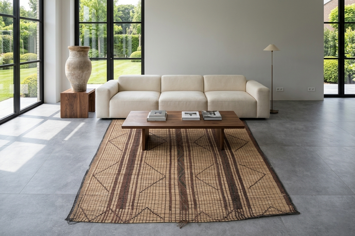 Tuareg Rug 4.9 x 8 ft - Handwoven Desert-Inspired Decor | Artisan Craft