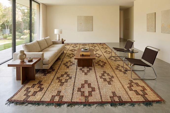Tuareg Rug - Handwoven 9x15.9 ft | Bold Tribal Motif