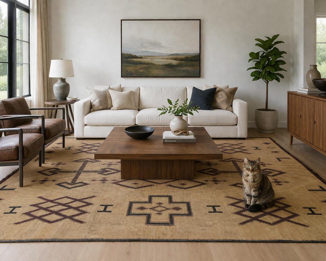 Tuareg Rug - Tribal Design 9.3x14.1 ft | Handwoven Heritage
