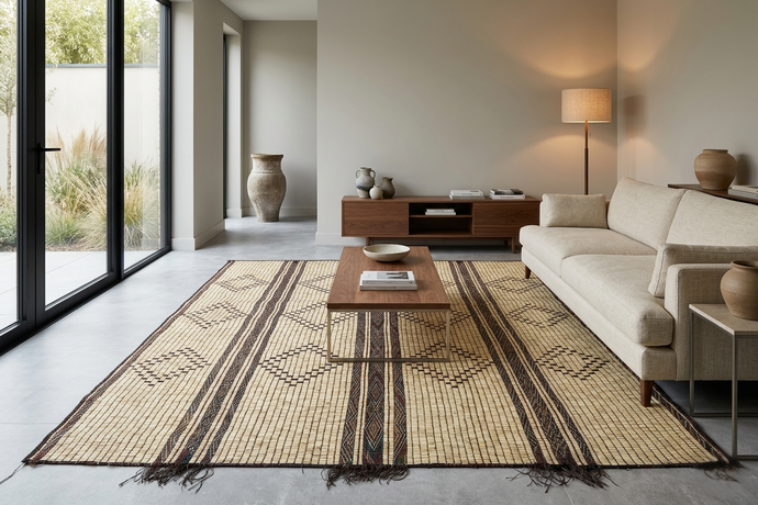 Tuareg Rug - Handwoven 6.9x8.3 ft | Geometric Elegance