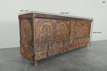 Vintage Moroccan chest  H 20.4 INCHES X W 49.6 INCHES X D 13.7 INCHES