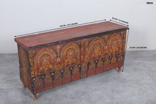 Vintage Moroccan chest  H 25.5 INCHES X W 53.5 INCHES X D 15.3 INCHES