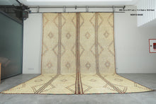 Large Vintage Tuareg Mat 11.4 x 16.9 ft – Handwoven Sahara Reed and Leather Rug