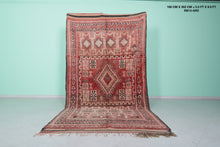 Vintage moroccan rug 5.5 x 9.9 feet - Handmade berber wool rug -