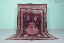 Vintage Moroccan rug 6.3 x 9.6 feet - Handmade wool Berber rug -