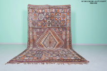 Handmade vintage moroccan rug 6.4 x 10.8 feet - Large wool Berber rug