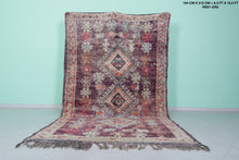 Vintage berber moroccan rug 6.3 x 10.2 feet - Handmade moroccan wool area rug in Plum