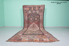 Handmade wool berber runner rug 5x12 feet - Pink moroccan tribal design -