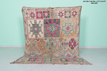 Colorful Berber wool rug 5x6 feet - Handmade Moroccan tribal rug -