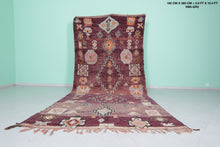 Vintage moroccan rug 5.9 x 12.4 feet - Handmade berber wool rug