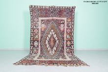 Vintage moroccan rug 5.7 x 10 feet Handmade Berber wool rug -