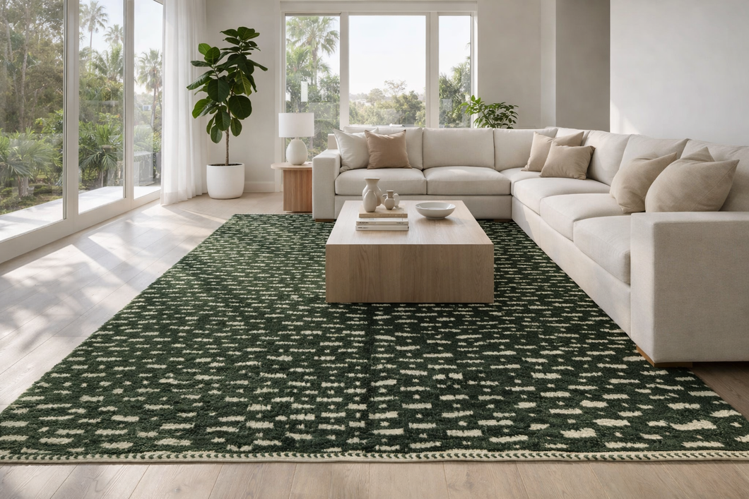 Handwoven Moroccan rug - custom rug - Wool rug