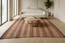 Authentic Tuareg Rug - 5.6 x 8.3 Feet | Handwoven Vibrant Stripes