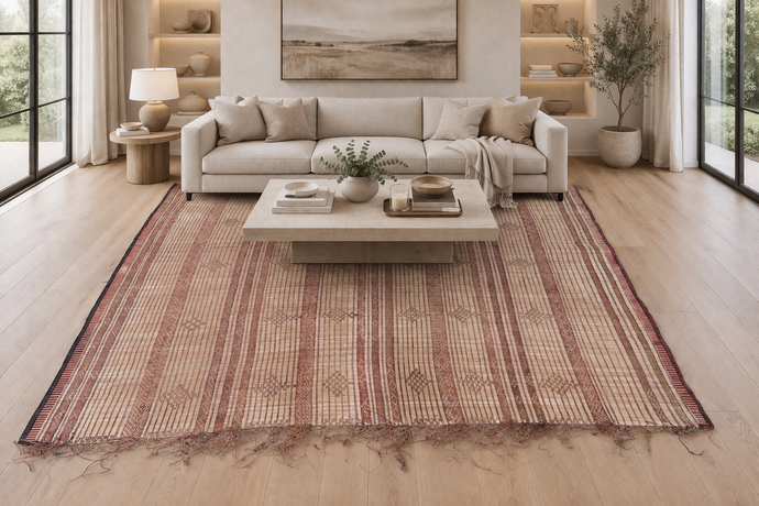 Tuareg Mat - 6.2x9.3 Ft | Authentic Handwoven Rug