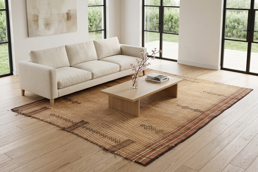 Tuareg Rug - 6.1 x 8.4 Feet | Handwoven Saharan Mat