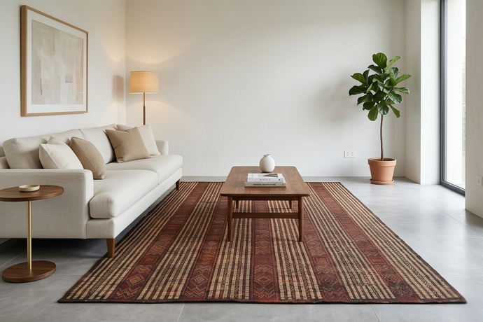 Tuareg Rug 5 x 10.9 ft - Authentic Handwoven Desert Carpet | Bold Tribal Design