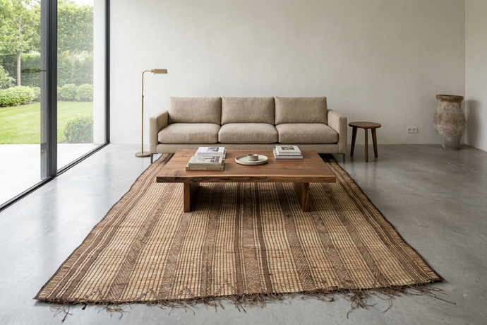 Vintage Tuareg Rug - 5.8 x 8.5 Feet | Rustic Desert Design