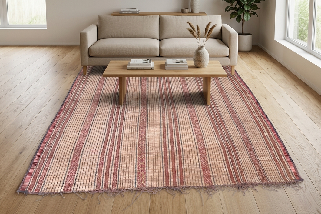 Handwoven Tuareg Rug | Natural 6.1 x 9.3 ft Mat for Stylish Interiors