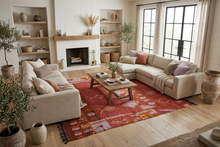 Rustic Red Moroccan Wool Rug - Handwoven Berber Carpet
