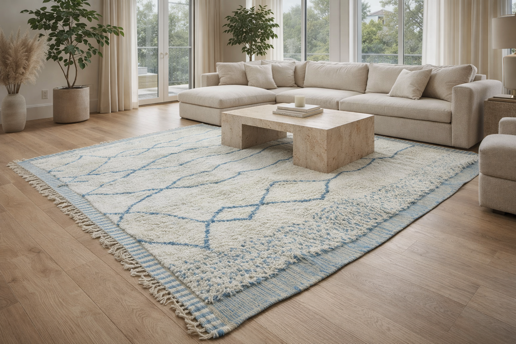Beni ourain Moroccan Rug - Handmade wool Rug - Custom Rug