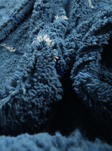 Custom blue Moroccan runner rug - Handmade striped rug