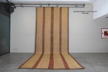 Tuareg rug - Beige handwoven tribal mat - 7.3 FT X 18.4 FT