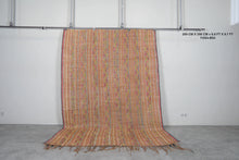 Handwoven Tuareg Rug 6.8 x 9.7 FT – Colorful Tribal Desert Mat with Multicolor Stripes and Natural Reed Fibers
