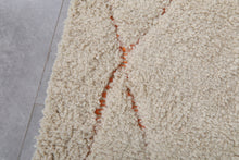 Moroccan Handmade Rug - Beni Ourain Berber Carpet with Orange Details